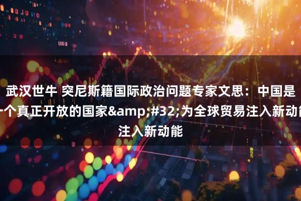 武汉世牛 突尼斯籍国际政治问题专家文思：中国是一个真正开放的国家&#32;为全球贸易注入新动能