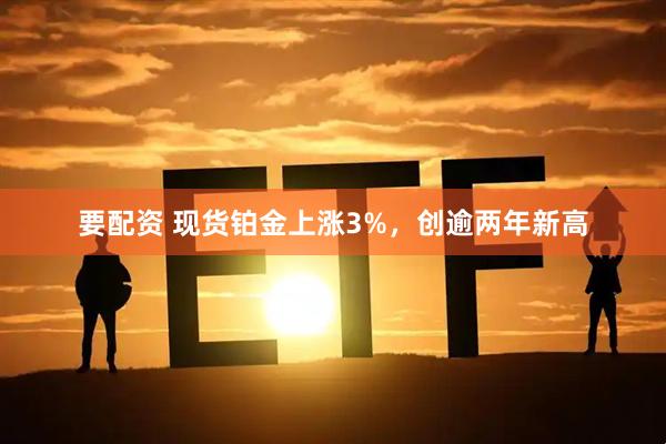要配资 现货铂金上涨3%，创逾两年新高