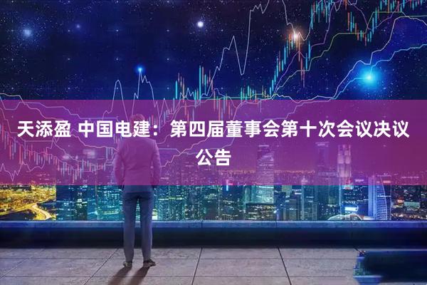 天添盈 中国电建：第四届董事会第十次会议决议公告