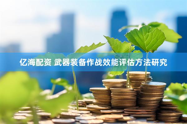 亿海配资 武器装备作战效能评估方法研究